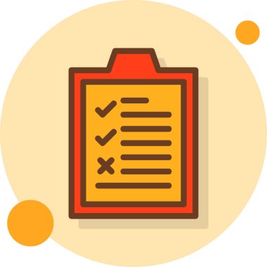 Kontrol listesi. Web simgesi basit illüstrasyon