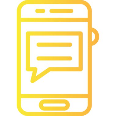 Sohbet mesajı. Web simgesi basit illüstrasyon