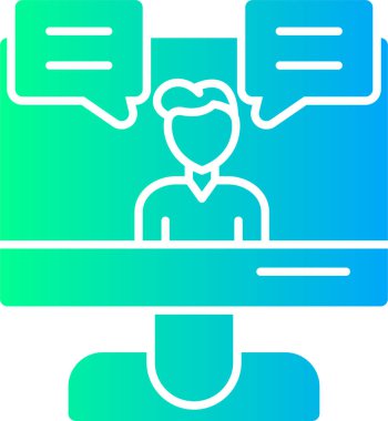 Sohbet simgesinin vektör illüstrasyonu