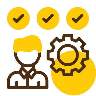 Bir iş simgesinin vektör illüstrasyonu