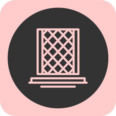 güzel pencere glyglyph vektör simgesi