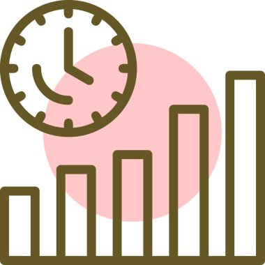 Saat simgesi, vektör illüstrasyonu