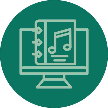 Vektör müzik simgesi illüstrasyonu