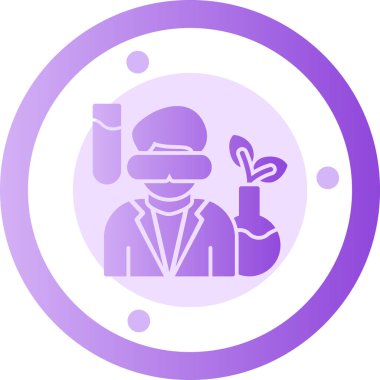 Sanal gerçeklik kulaklığı takmış bir adamın elinde bir fincan çay olan şapkalı bir adamın vektör çizimi.