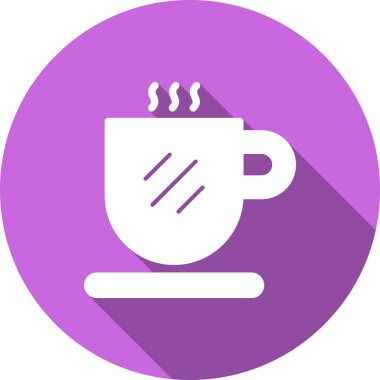 Kahve. Web simgesi basit illüstrasyon