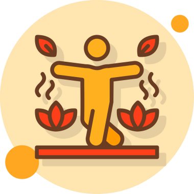 yoga. Web simgesi basit illüstrasyon