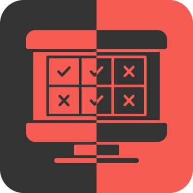 kontrol listesi düz simgesi, vektör