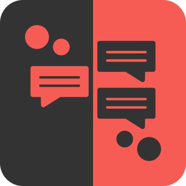 Konuşma balonu simgesinin illüstrasyon simge tasarım