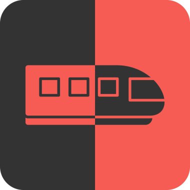 tren. Web simgesi basit illüstrasyon