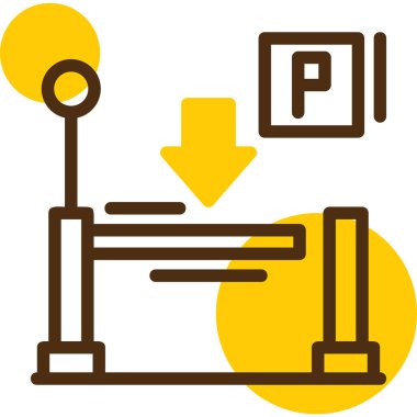 park simgesi vektör illüstrasyonu