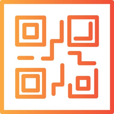 qr kod vektör simgesi modern basit tasarım