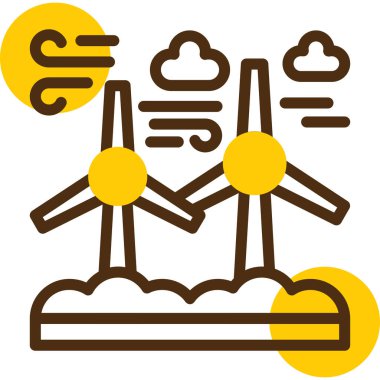 Rüzgar türbini. Web simgesi