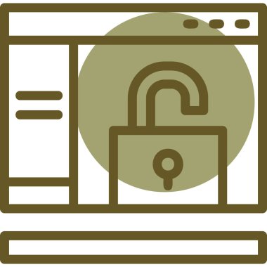 Tarayıcı. Web simgesi basit illüstrasyon