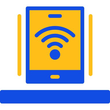 Kablosuz. Web simgesi basit illüstrasyon