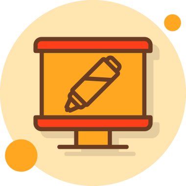 Kalem. Web simgesi basit tasarım