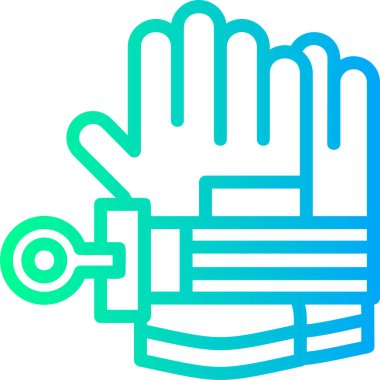 Eldivenler elle şekillendirilmiş taslak biçiminde simge