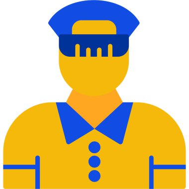 Polis. Web simgesi basit illüstrasyon