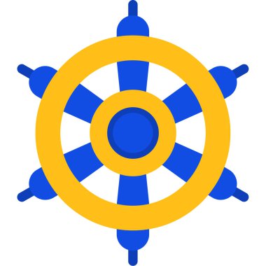 Gemi çarkı. simge basit tasarım