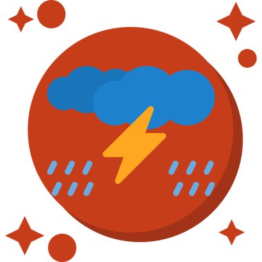 Moda tarzında izole edilmiş fırtına simgesi