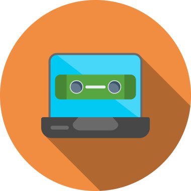 Müziğin düz simge tasarımı