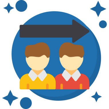 Takım & yönetiminde işletme yönetimi dairesi simgesi