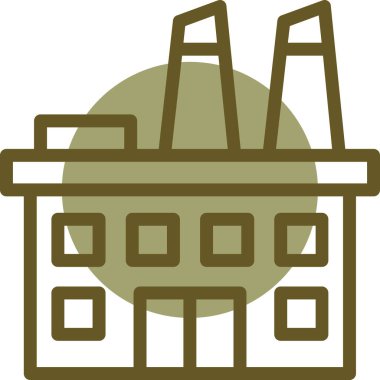 Bir bina simgesinin vektör illüstrasyonu