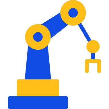 Robotik kol. Web simgesi basit illüstrasyon