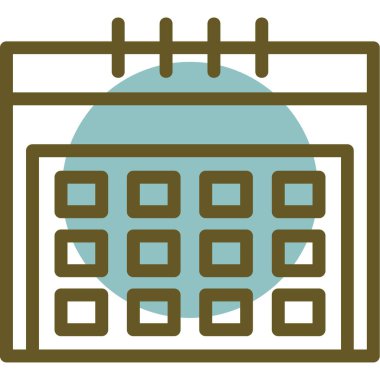 Takvim. Web simgesi basit illüstrasyon