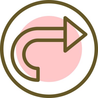 Yön. Web simgesi basit illüstrasyon