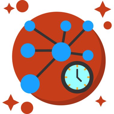 Saat simgesi, düz tasarım biçimi