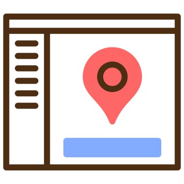 konum. Web simgesi basit illüstrasyon