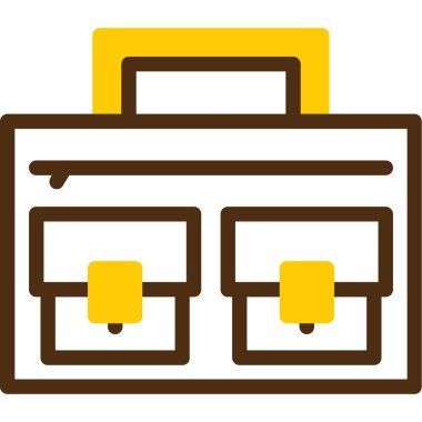 iş çantası simgesi, basit vektör illüstrasyonu