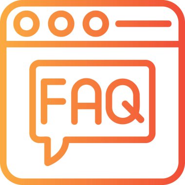 Faq simge vektör illüstrasyonu