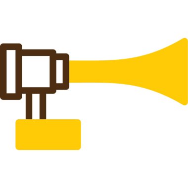 Trompet. Web simgesi basit illüstrasyon