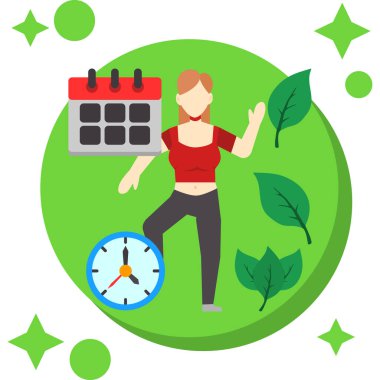 Aktiviteler yapan kadınların düz çizim tasarımı