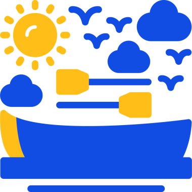 Yazın tekne ikonu - tatil kategorisi