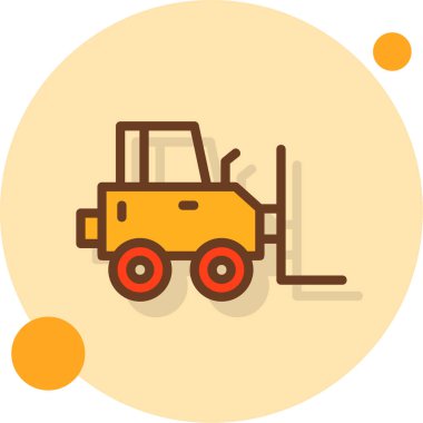 Traktör ikon vektör illüstrasyonu