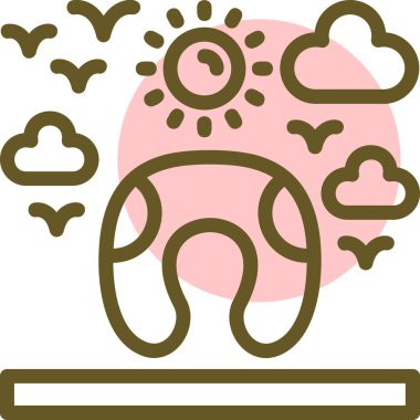 Şirin bir köpeğin vektör çizimi