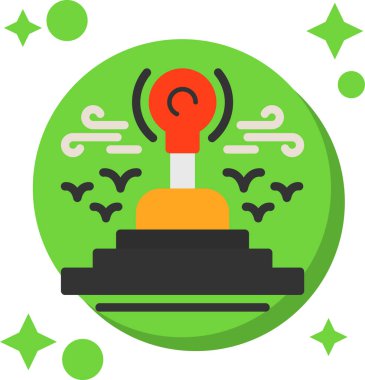 Mum diwali simgesi düz stil