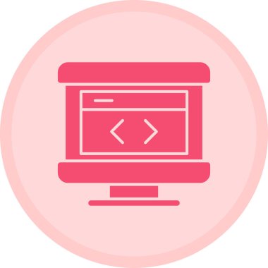 Bilgisayar. Web simgesi basit illüstrasyon