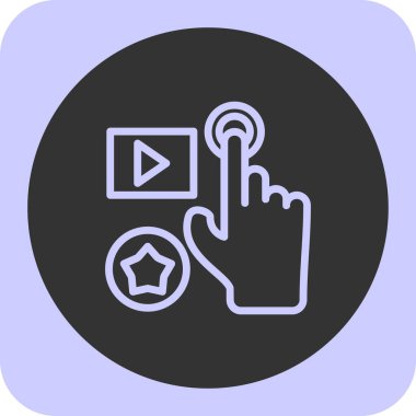 video simgesi, vektör illüstrasyonu