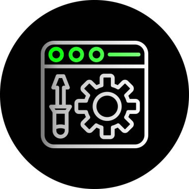 Seo simgesinin vektör illüstrasyonu