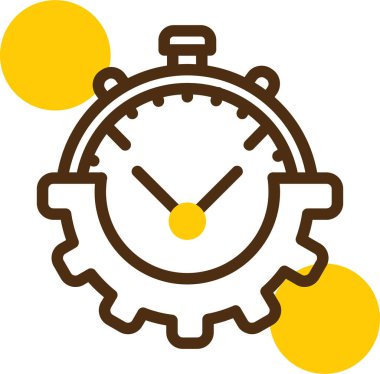 zaman simgesi vektör illüstrasyonu, zaman yönetimi