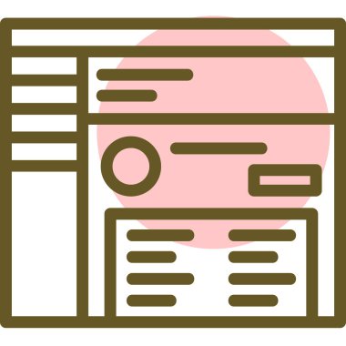 Gazete. Web simgesi basit illüstrasyon