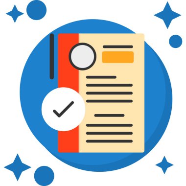 Düz biçimli kontrol listesi panosu simgesi