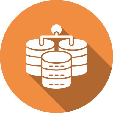 veritabanı. Web simgesi basit illüstrasyon