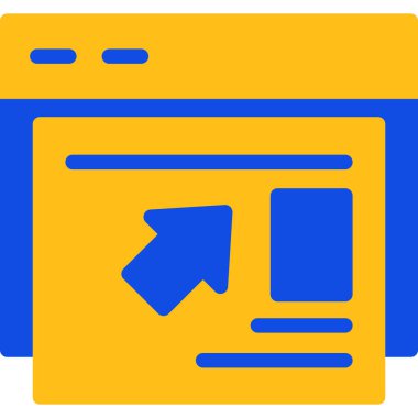 Web tasarımı ve web vektör simgesi. Basit tasarım çizimi.