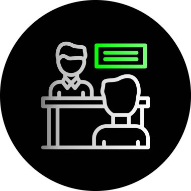 Modern ofisin vektör illüstrasyonu