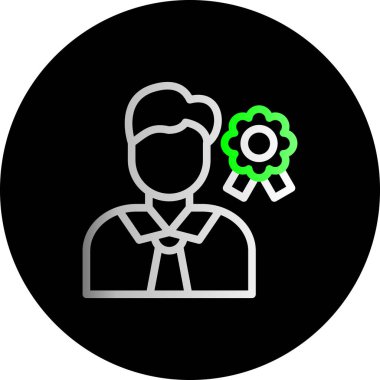 Rozet simgesi, vektör illüstrasyonu