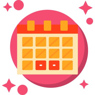 Takvim simgesi vektör illüstrasyonu